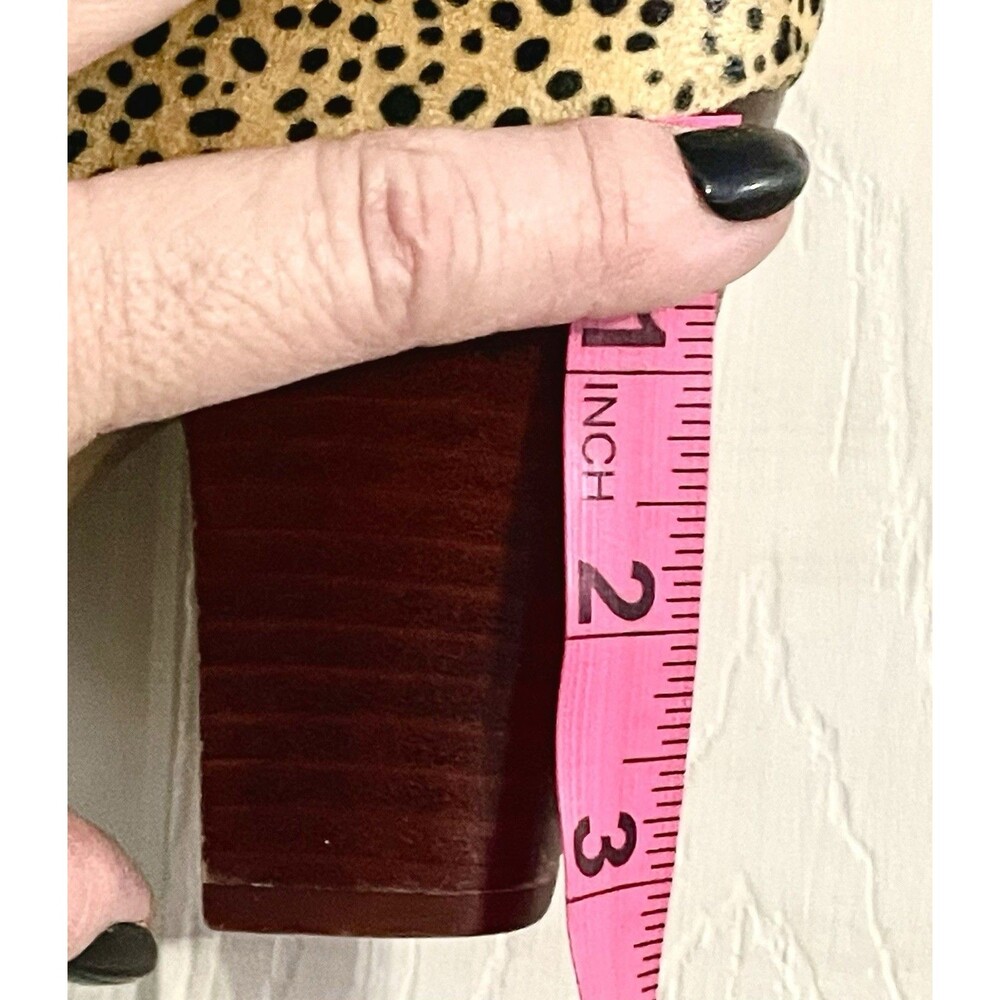 Crown & Ivy Cheetah Print Knee-High Boots | Pointed Toe Block Heel | Size 6 - Picture 8 of 16